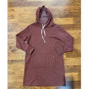 Pendleton Women's Cozy Hooded Sweatshirt Dress Maroon Size Small Cozy Layers
